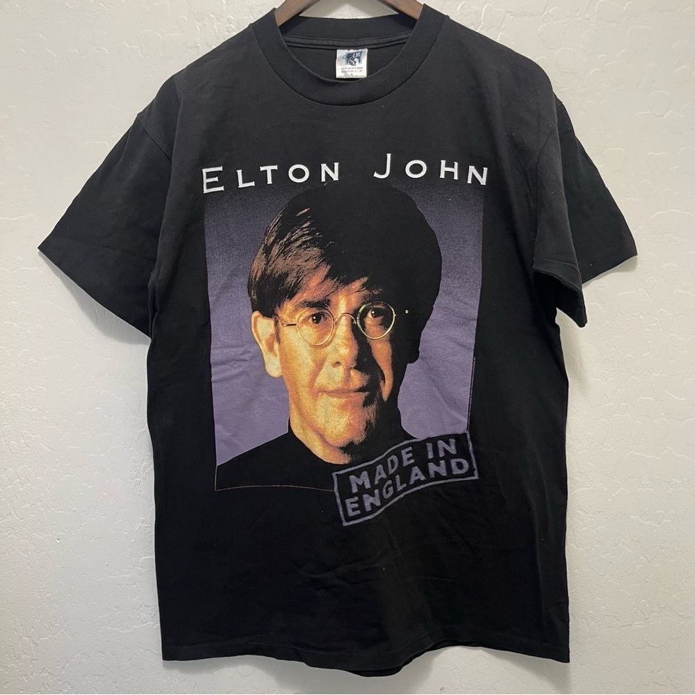 Vtg 1995 Elton John Made In England Tour T-Shirt XL GEM USA